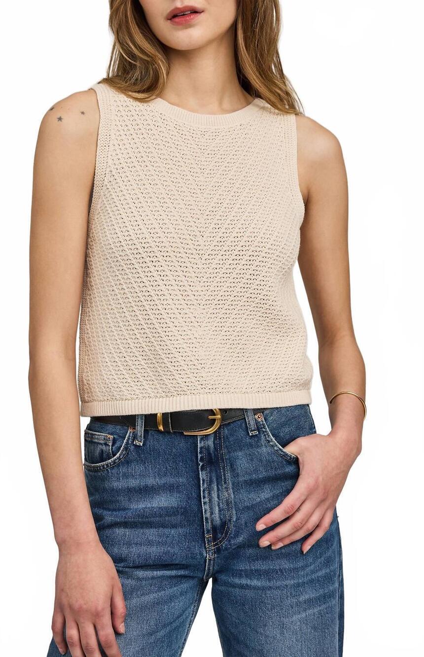 NEW GENTLE FAWN marissa knit tank top in cream